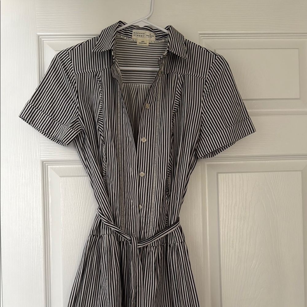 Kate Spade Black and White A-Line Shirt Dress